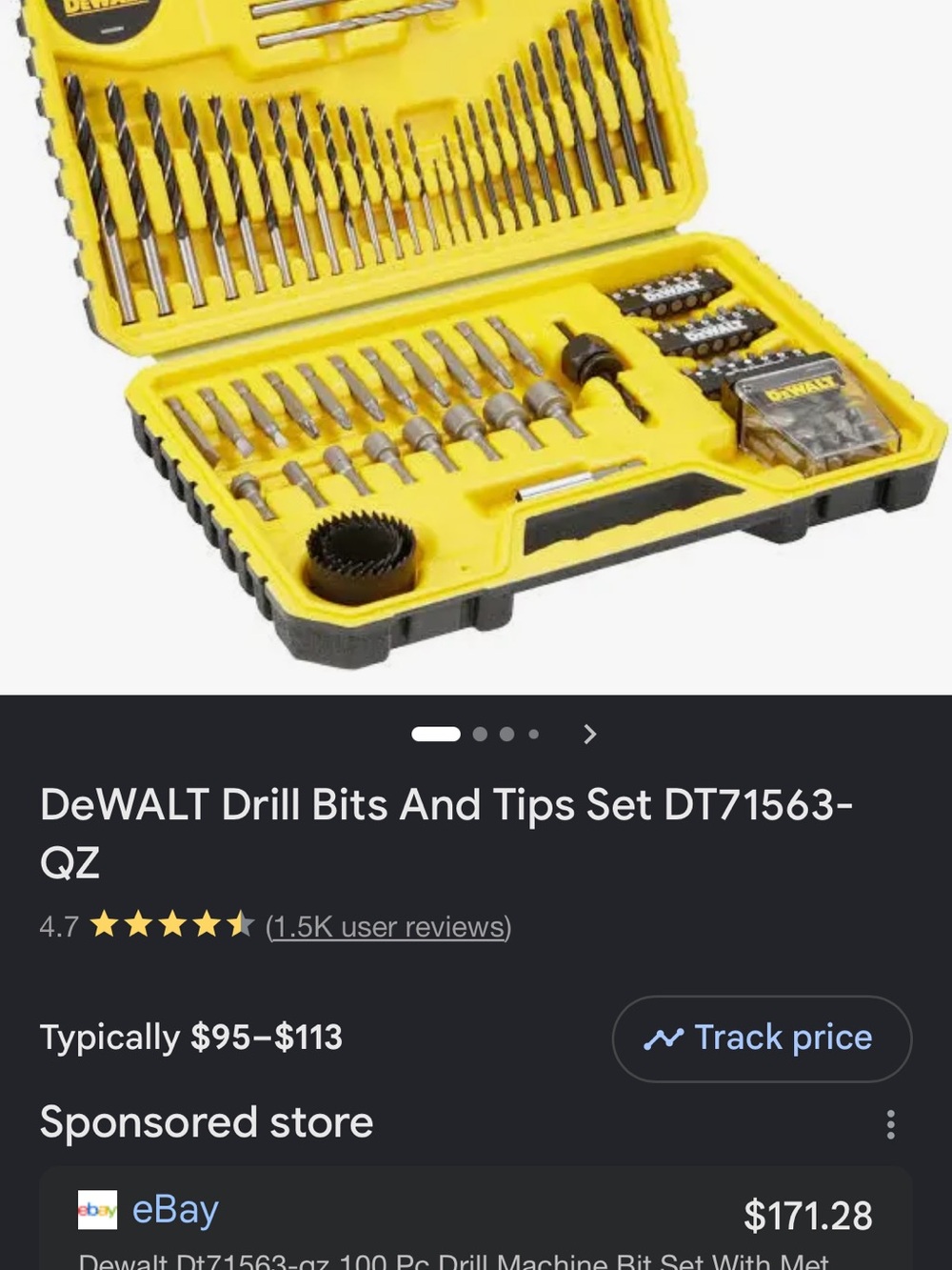 DeWALT Yellow and Black Drill Bit and Tip Set - DT71563-QZ